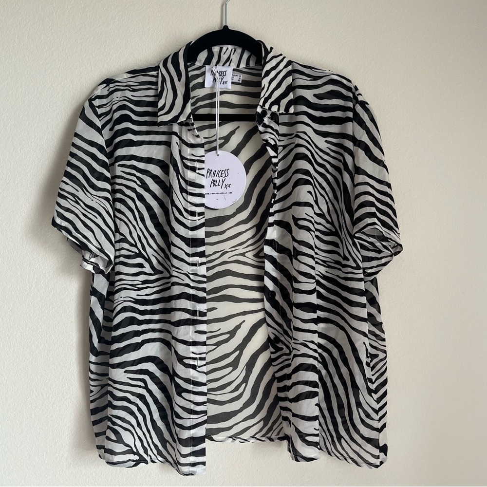 Princess Polly melissa tee zebra print top